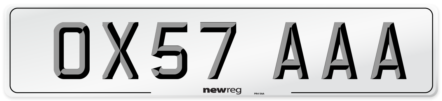 OX57 AAA Number Plate from New Reg